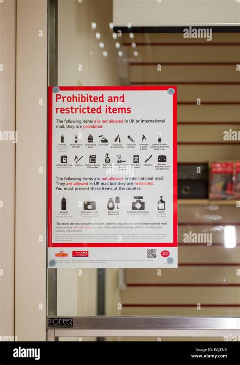 post office restricted items.